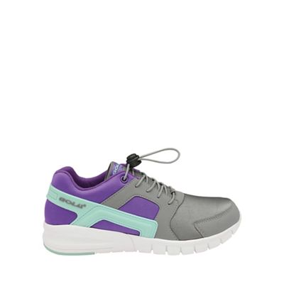 Boys' grey/purple/mint 'Santo Toggle' trainers